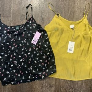 Black floral wild fable and yellow gold New A day. Both xs with tags.
